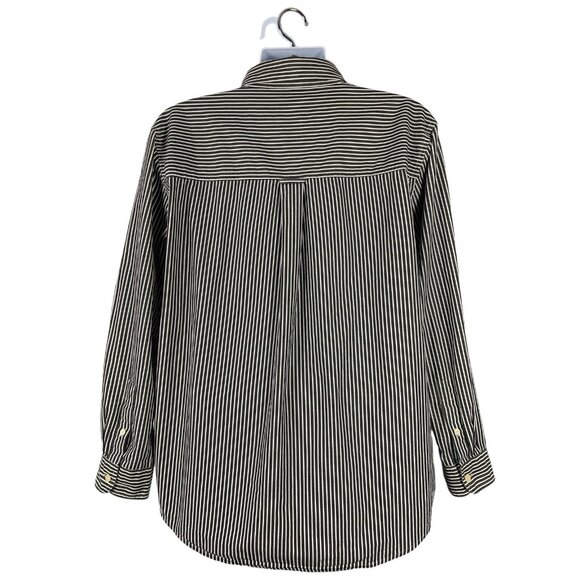 Chaps Est. 1978 Mens Long Sleeve White Gray Striped Button-Down Shirt Large - Picture 3 of 12